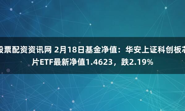 股票配资资讯网 2月18日基金净值：华安上证科创板芯片ETF最新净值1.4623，跌2.19%