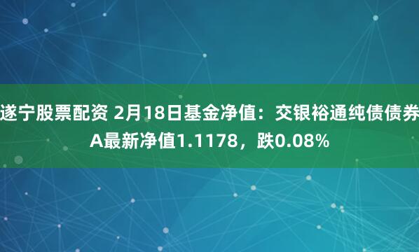 遂宁股票配资 2月18日基金净值：交银裕通纯债债券A最新净值1.1178，跌0.08%